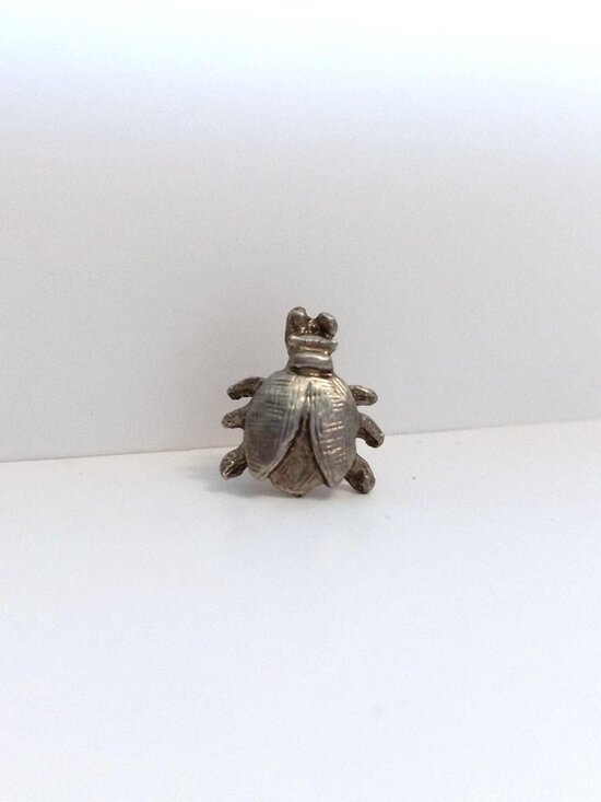 Vintage Other - Vintage Beetle Tie Tack Pin Scarab Tick Silver Tone Mens Jewelry Insect